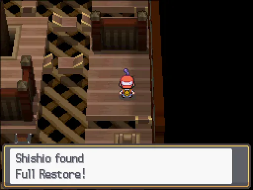 Bell Tower 5F: Full Restore found, the text box open after pressing A