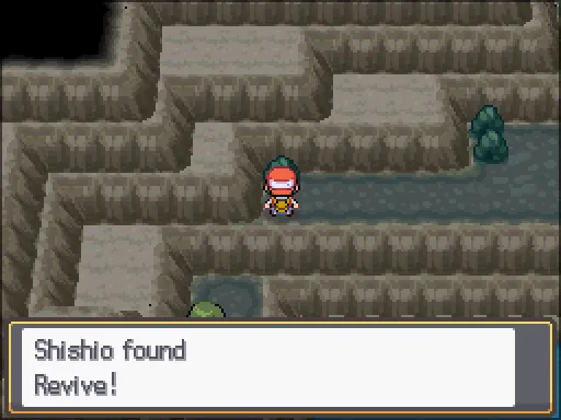 Dragon’s Den: Revive found, the text box open after pressing A