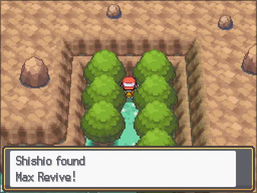 Mt. Moon Square (Clefairy dance night): Max Revive found, the text box open after pressing A