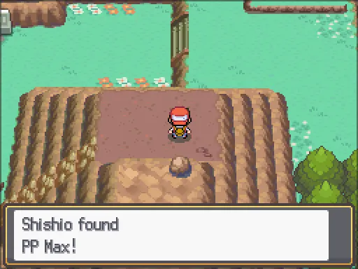 Route 45: PP Max found, the text box open after pressing A