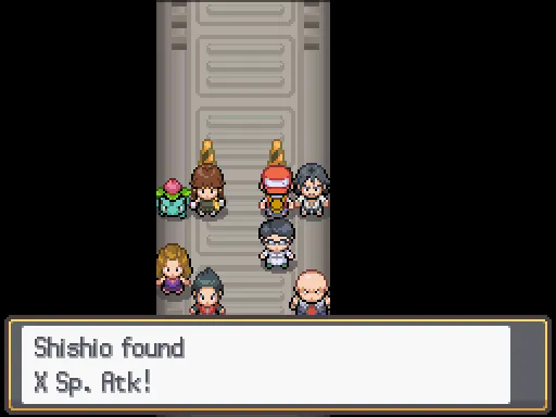 Route 5 Underground Path: X Sp. Atk found, the text box open after pressing A