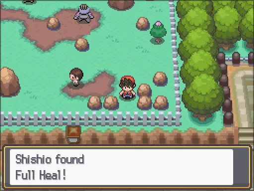 Vermilion City: Full Heal found, the text box open after pressing A
